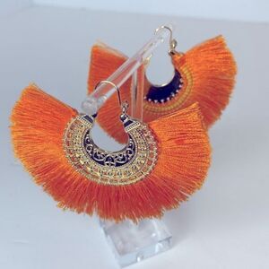 NEW…Orange/Gold earrings OS (one size) from Forever21